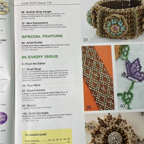 Bead & Button Magazine Jewelry Crafting Book u June 2013 Issue 115 - Picture 5 of 8